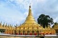 Replica of Shwedagon Pagoda at Wat Suwan Khiri Royalty Free Stock Photo