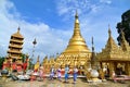 Replica of Shwedagon Pagoda at Wat Suwan Khiri in Ranong Royalty Free Stock Photo