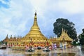 Replica of Shwedagon Pagoda at Wat Suwan Khiri Royalty Free Stock Photo