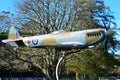 Replica Spitfire Fighter Plane, Memorial Park, Hamilton New Zealand