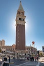 Replica of St Mark Campanile, Venetian Resort hotel and casino on the Las Vegas Strip in Las Vegas Royalty Free Stock Photo