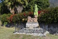 A replica statue of Ehecatl god of the wind on the Malecon in Ajijic Royalty Free Stock Photo