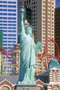 Replica of Statue of Liberty outside of New York, New York Hotel and Casino, Las Vegas, NV Royalty Free Stock Photo