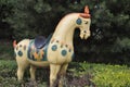 Imitation of Tang Dynasty three colored three flower horses and horse figurines. Royalty Free Stock Photo