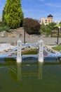 Replica of Tower Bridge London, United Kingdom, Miniature Park, Inwald, Poland Royalty Free Stock Photo