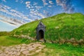 A replica of a Viking turf farmhouse in Iceland. Royalty Free Stock Photo