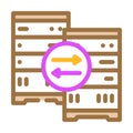 replication database color icon vector illustration