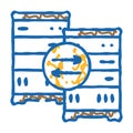 replication database icon doodle illustration