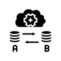 replication database glyph icon vector illustration