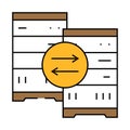 replication database icon color illustration
