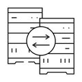 replication database line icon vector illustration