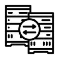 replication database line icon vector illustration