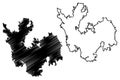Replot island Republic of Finland, Gulf of Bothnia map vector illustration, scribble sketch Replot map
