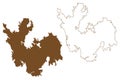 Replot island Republic of Finland, Gulf of Bothnia map vector illustration, scribble sketch Replot map Royalty Free Stock Photo