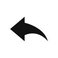 Reply arrow vector icon in modern design style for web site and mobile app Royalty Free Stock Photo