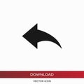 Reply arrow vector icon in modern design style for web site and mobile app Royalty Free Stock Photo