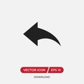 Reply arrow vector icon in modern design style for web site and mobile app Royalty Free Stock Photo