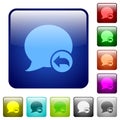 Reply blog comment color square buttons Royalty Free Stock Photo