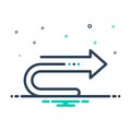 Mix icon for Reply, share and direction Royalty Free Stock Photo