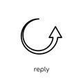 Reply icon from Communication collection. Royalty Free Stock Photo