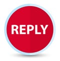 Reply flat prime red round button Royalty Free Stock Photo