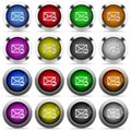 Reply mail glossy button set Royalty Free Stock Photo