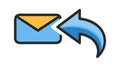 Reply Mail Icon, Message Response Function Vector, vector design Generative AI Royalty Free Stock Photo