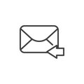 Reply mail message line icon