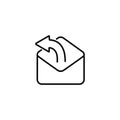 Reply mail message line icon. linear style sign for mobile concept and web design. Responding email outline vector icon