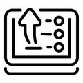 Reply message icon, outline style