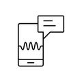 Reply, mobile, signal icon - Vector. Artificial intelligence
