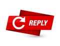 Reply (rotate arrow icon) premium red tag sign