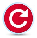 Reply rotate icon flat prime red round button Royalty Free Stock Photo