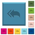 Reply to all recipients engraved icons on edged square buttons