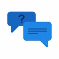 Replying to Question icon vector image. Royalty Free Stock Photo