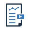 Report, analysis, overview icon. Simple editable vector illustration