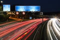Report of Blocked lane on the M25 causing traffic chaos on the M25 Royalty Free Stock Photo