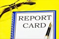 Report card for information. Royalty Free Stock Photo