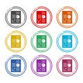 Report color icon set isolated on white background Royalty Free Stock Photo