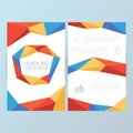 Report cover vector template. Low poly geometric