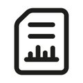 Report data professional line icon. Professional Line Vector Icon with modern analytics and documentation concept, minimal clean Royalty Free Stock Photo