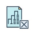 Color illustration icon for Report Delet, cancel and dismiss