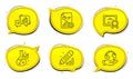 Report, Edit statistics and Chemistry lab icons set. Graph chart sign. Vector