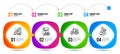 Report, Edit statistics and Chemistry lab icons set. Graph chart sign. Vector