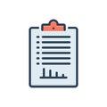 Color illustration icon for Report, protocol and information Royalty Free Stock Photo