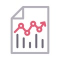 Report vector color line  icon Royalty Free Stock Photo