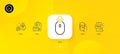 Report, Idea and Search app minimal line icons. For web application, printing. Vector