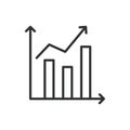 Report, in line design. Report, document, analysis, data, summary, presentation, insights on white background vector