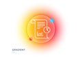 Report line icon. Business management sign. Gradient blur button. Vector Royalty Free Stock Photo