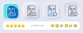 Report line icon. Research document sign. Neumorphic buttons. Vector
